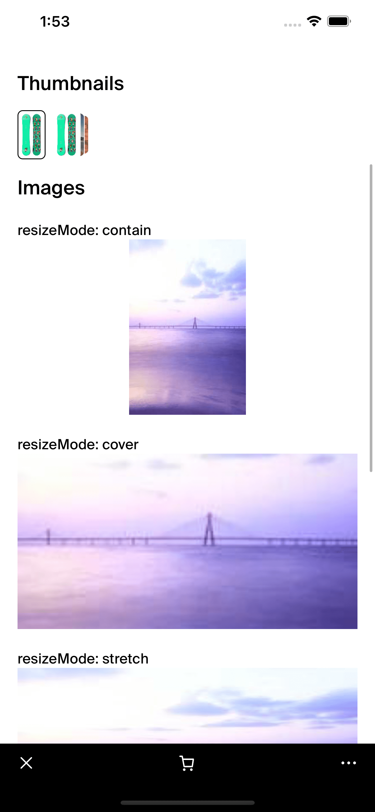 Example of CollectionThumbnail component in use