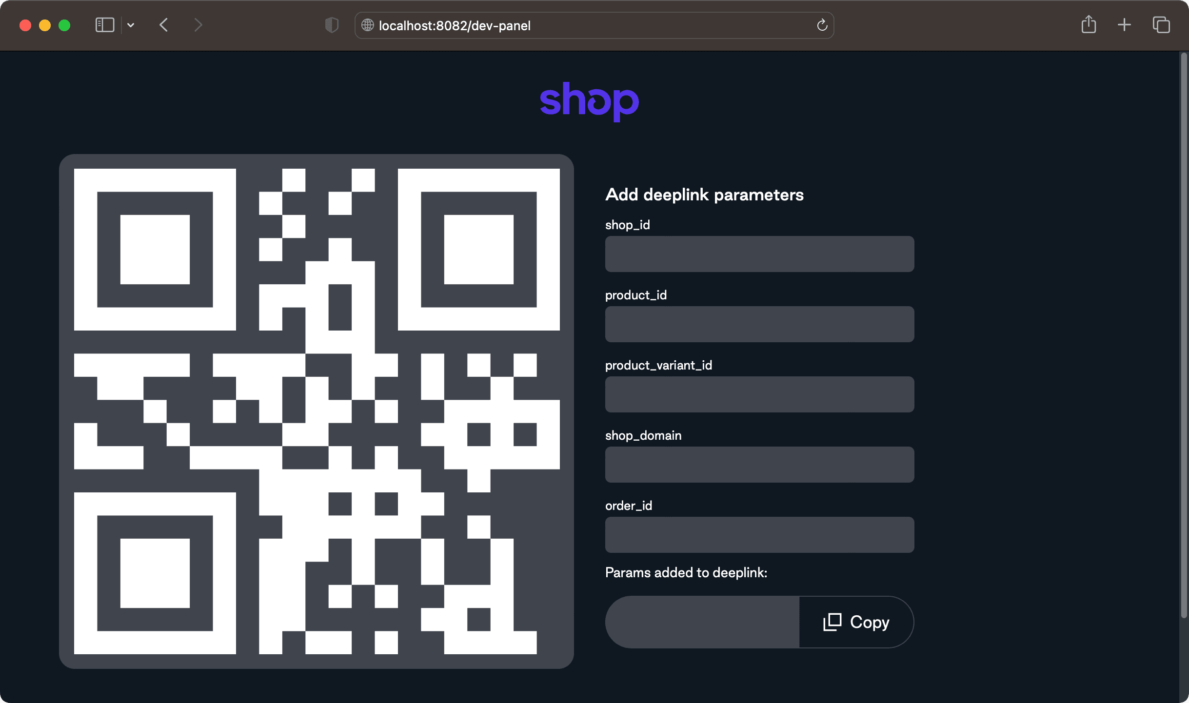 The Shop Minis developer dashboard