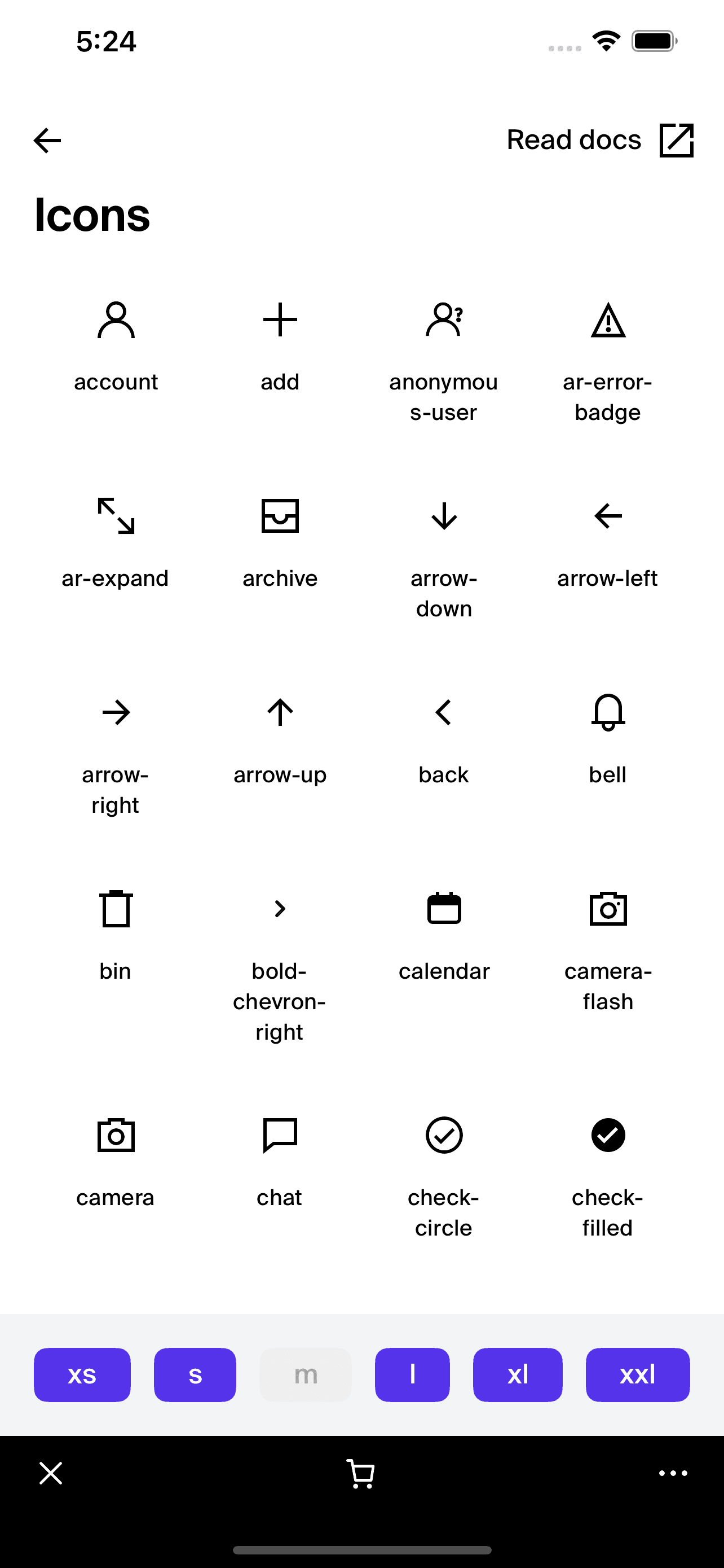 Example of Icon component showcasing a checkmark icon